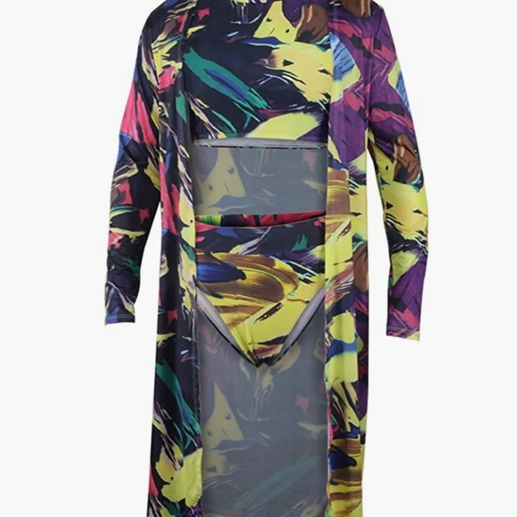 NEW 3 Piece High Waist Printed Bikini - Picture 3 of 8